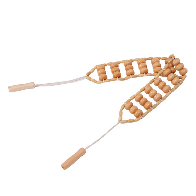 Wood Therapy Massage Rope, Handheld Muscle Massager Rope Edges Fatigue Relief Dredging Meridians For Neck