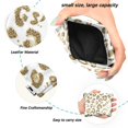 thumbnail image 2 of PU Leather Coin Purse Wallet Compact Water-Resistant Card Cases Money Organizers Gold Leopard Print Pattern, 2 of 7