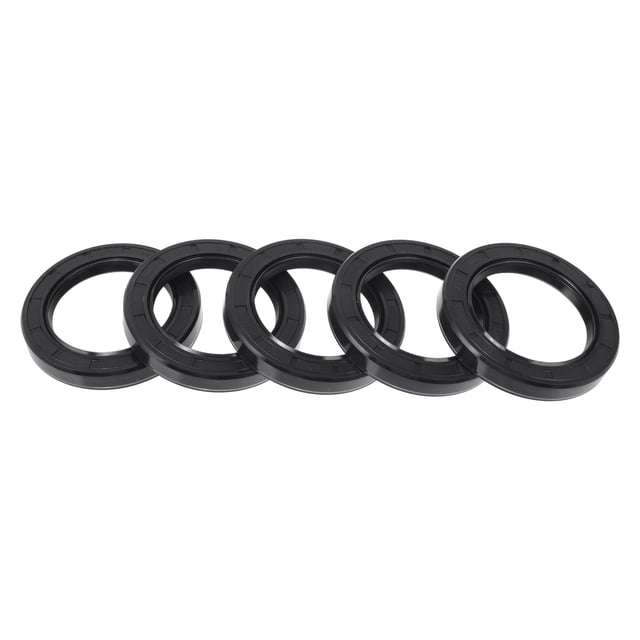 Sello de aceite universal Unique Bargains TC de doble labio con resorte de acero, sello de eje rotativo 50x72x10 mm, caucho NBR negro de alta presión, 5 Pcs