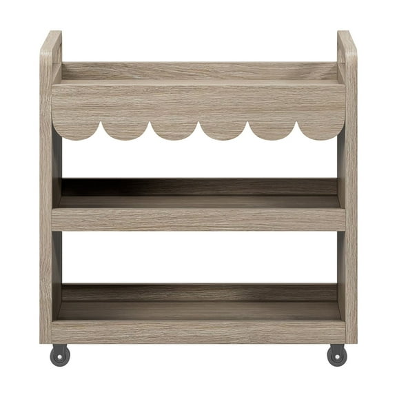 House of Happy Scallop Art Cart , Natural