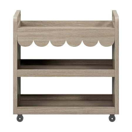 House of Happy Scallop Art Cart , Natural for Kids Classroom, Kids Playroom or Kids Bedroom