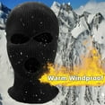 thumbnail image 6 of 3 Hole Winter Mask Ski Balaclava Knit Headwear Ski Cap Outdoor Sports Hiking Biking Fishing Full Face Mask Warm Men And Women, 6 of 14