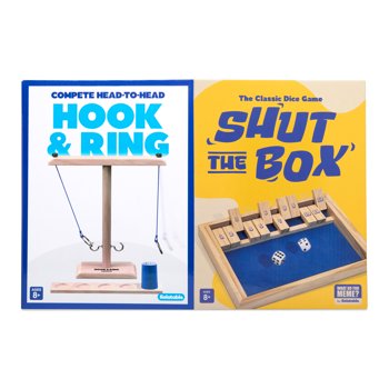 Hook & Ring Family + Shut The Box by What Do You Meme? – Fun Strategy Games for Kids and Adults, Ages 8+, Bundles for Family Game Night
