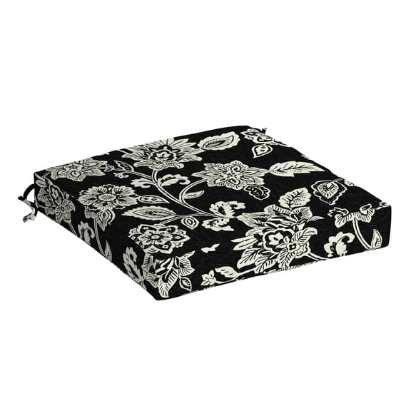 ARDEN Outdoor Seat Cushion 19 x 19, Ashland Black Jacobean