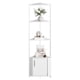 thumbnail image 1 of QinaQin Repisa esquinera de 5 niveles y 57 pulgadas, con estructura metálica y repisas de madera, ideal para sala, cocina, baño o recámara, 1 of 8