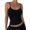 Black, variant on Women'S Minimalist Solid Color Backless Spaghetti Strap Camisole Summer Layering Basic Top