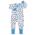 thumbnail image 3 of WIBACKER 1Pcs Baby Cotton Long Pajamas with Mittens Cuff for Boys 2 Way Zipper Both Footed and Footless Sleepers, 3 of 10