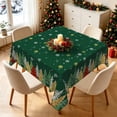 thumbnail image 4 of Tchckioa Green Christmas Snowflakes Tablecloth,Waterproof Square Table Cloth Cover for Kitchen,70x70 Inch, 4 of 7