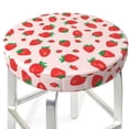 thumbnail image 3 of Lsque Strawberries Round Bar chair cushion covers Velvet Fabric Premium Comfort Protects from Scratches and Stains for 14-17 Inch Chair- 13 inch, 3 of 7