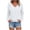 White, variant on YuXingFu Tank Tops for Women V-Neck Pleated Ruffle Hem Long Sleeve for Casual Loose Fit Tees Tops White S