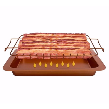 Gotham Steel Bacon Bonanza  12 Slice Nonstick Copper 2-Piece Set