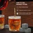 thumbnail image 5 of opvise Whisky Stones Glasses Single/Double Cup Gift Set Chilling Rocks Ice Cubes Cool Drinks Christmas Gift Birthday Present without Dilution with Wooden Box double cup, 5 of 8