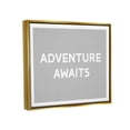 thumbnail image 3 of Stupell Industries Adventure Awaits Inspirational Inspirational Painting Gold Floater Framed Art Print Wall Art, 3 of 6