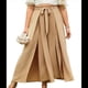 thumbnail image 2 of Pantalones Casuales de Pierna con Abertura para Mujer,Pantalones de Playa Holgados Estilo Palazzo de Cintura Alta,Pantalones de Verano Estilo Bohemio con Bolsillos. Caqui XXL, 2 of 8