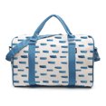 thumbnail image 1 of Watercolor Blue Dashes-1 Print Oversized Canvas Duffle Luggage Travel Bag WAS_42, 1 of 1