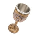 thumbnail image 3 of Nordic Viking Goblet Retro Resin Stainless Steel Beer Cup for Cocktails Whisky Red Wine, 3 of 21