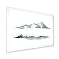 thumbnail image 2 of Designart 'Minimalistic Dark Blue Mountains Landscape' Modern Framed Art Print, 2 of 4