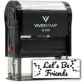 thumbnail image 2 of (3 pack) All Quality Let's Be Friends Self-Inking Rubber Stamp | Family & Friends | Novelty Homely Stamps (Black Ink) - Q-200, 2 of 9
