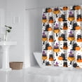 thumbnail image 2 of Halloween Black Cats with Pumpkins and Witch Hats Shower Curtain 72"x72" ,Bathroom Decorative Shower Curtains Set with 12 Hooks,Modern Waterproof Washable Shower Curtain, 2 of 6