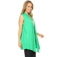 thumbnail image 2 of Women's Sleeveless Open Front Cardigan Lightweight Solid Drape Vest, 2 of 5