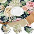 thumbnail image 4 of Round Fitted Tablecloth with Elastic Edges Fits 36"-44" Round Tables Pioneer Colorful Floral Waterproof Table Cover Washable Indoor and Outdoor for Party Kitchen Dinner Banquet Patio Picnic, 4 of 7