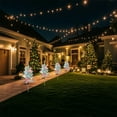 thumbnail image 6 of White Christmas Tree Outdoor,Solar Powered Christmas Trees with LED Christmas Lights,Pre-lit Small Artificial Xmas Tree for Yard Porch Walkway Pathway Grave Cemetery Christmas Decorations, 6 of 7