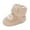 Beige, variant on Girls Shoes Christmas Gift Unisex Newborn Baby Cotton Booties Non-Slip Sole for Toddler Boys Girls Infant Winter Warm Fleece Cozy Socks Shoes Save Big
