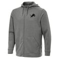 thumbnail image 2 of Men's Antigua Heather Black Detroit Lions Effortless Full-Zip Hoodie Jacket, 2 of 4