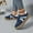 Blue, variant on Fashion Suede Lace Up Flat Casual Shoes Comfortable Loafers For Daily Walking And Outing Blue 36