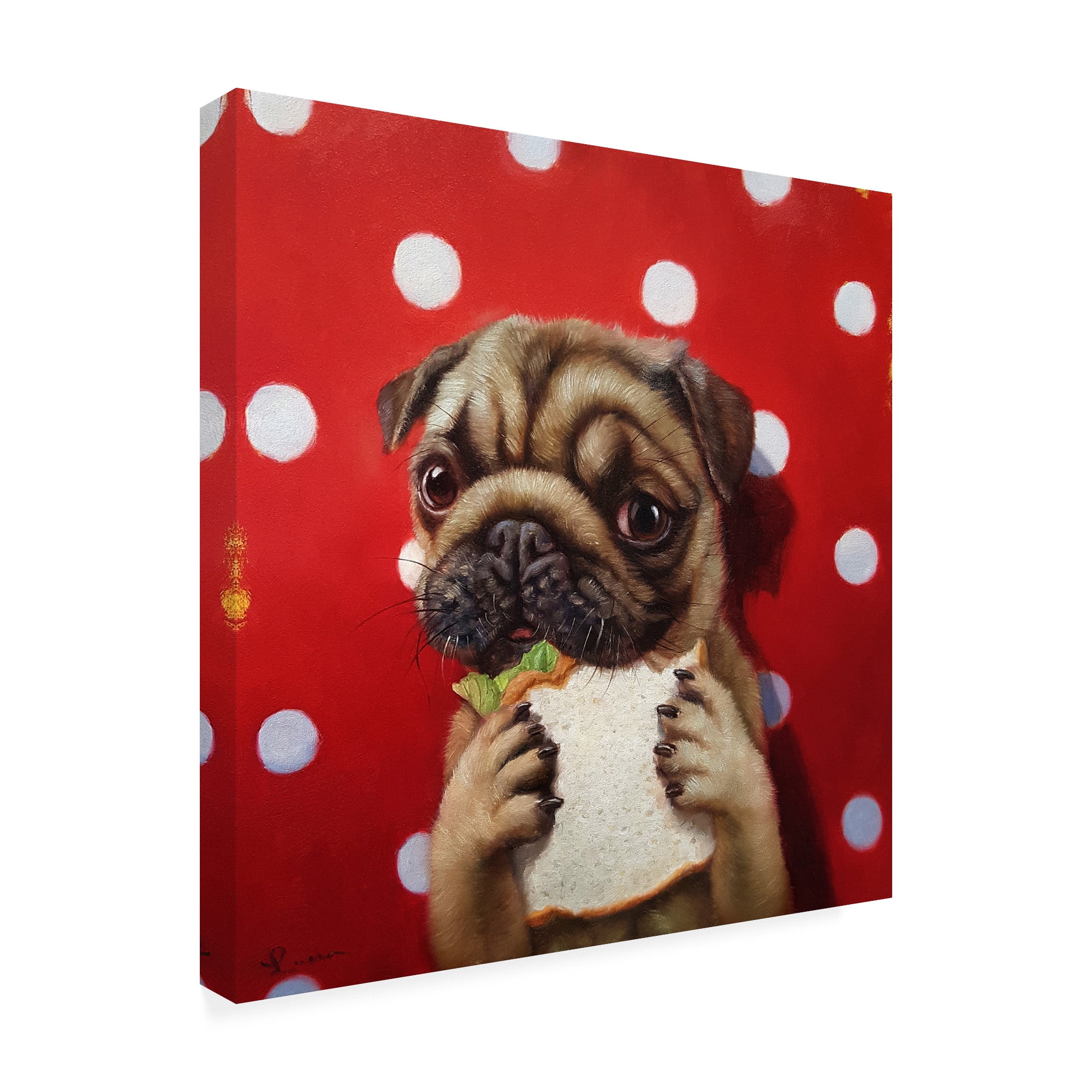 Trademark Fine Art 'Pugalicious' Canvas Art by Lucia Hefferna
