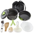 thumbnail image 1 of Bangcool 10PCS Camping Cookware Mess Kit Portable Mini Picnic Cooking Set Cooking Pot, 1 of 10