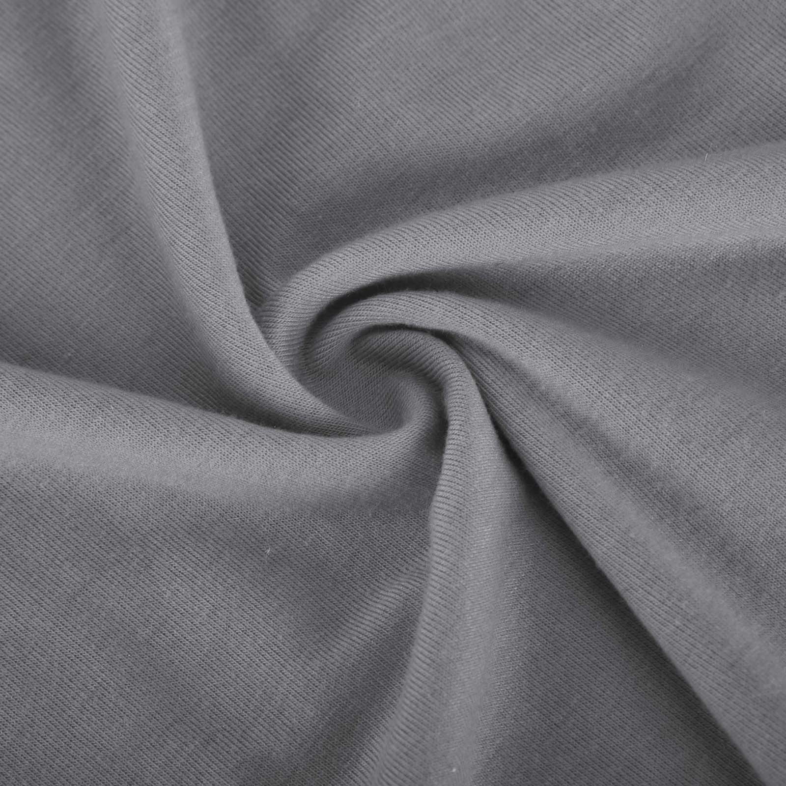 BiZtdJrK Women's Nightshirt Long Sleeve Nightgown Solid Casual V Neck Sleepwear Full Length Pajama Dress with Pockets Soft Loungewear Gray S