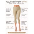 thumbnail image 5 of 3 Pack Women's High Waisted Capri Jegging Stretch Jean Style Capris Size S -3XL Inseam 20", 5 of 7