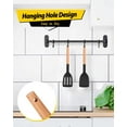 thumbnail image 5 of Bundlepro 2 Packs Silicone Cooking Spatulas,Solid Slotted Turners with Wooden Short Handle, Black, 5 of 6