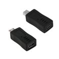 thumbnail image 1 of Adaptador Qianheqian (2 unidades, mini USB hembra a mini USB macho), cargador, conector y convertidor (negro), 1 of 5