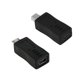 thumbnail image 1 of Adaptador Qianheqian (2 unidades, mini USB hembra a mini USB macho), cargador, conector y convertidor (negro), 1 of 5