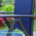 thumbnail image 4 of SUMMIT LIVING High-Back Outdoor Folding Chairs with 7-Level Adjustable Back for Camping Garden Beach, Set of 2, Blue, 4 of 9