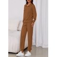 thumbnail image 3 of Conjunto de Jogger con Cierre Grande Marrón PRETTYGARDEN, 3 of 8