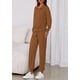 thumbnail image 3 of Conjunto de Jogger con Cierre Grande Marrón PRETTYGARDEN, 3 of 8