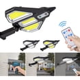 thumbnail image 1 of Luces solares exteriores con sensor de movimiento 116 LED | Luz solar de pared de seguridad IP65 impermeable 3 modos | 20W Plástico Blanco | Puerta principal del patio del jardín del jardín con, 1 of 8