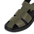 thumbnail image 3 of YDN Women Closed Square Toe Fisherman Sandals Platform Adjustable Strap Flats Summer Outdoor Dressy Shoes Size 7 Dark Green, 3 of 4