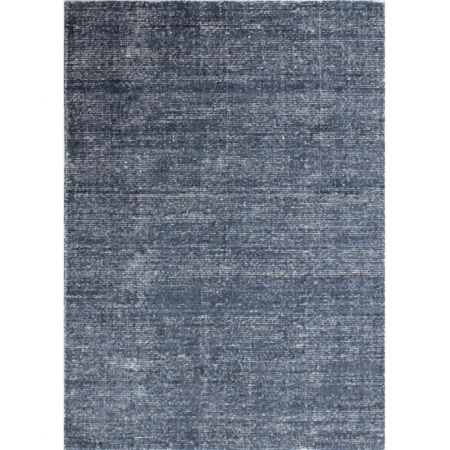 Bashian V106-NV-4X6-DR870 Bashian Vestige Collection Solid Transitional 100 Percent Viscose Pile Hand Loomed Area Rug, Navy - 3 ft. 6 in. x 5 ft. 6 in.