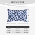 thumbnail image 4 of Zufioo Blue Roses Print Double-sided Plush Pillow Cover,Decorative Pillow Protector without Pillow Core, Suitable for Sofa, Bedroom, Car-16"x24", 4 of 6