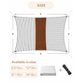 thumbnail image 6 of Sun Shade Sail 12x16Ft Boho Brown Leather Texture Striped Tribal Farmhouse Style Uv Block Sunshade Canopy Outdoor Shade Cover Rectangle Shade Cloth For Patio Garden Yard Deck Pergola, 6 of 6