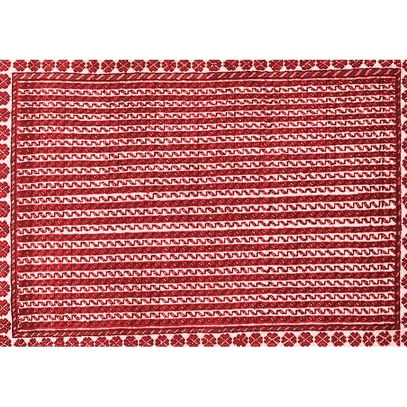 Ahgly Company Indoor Rectangle Southwestern Red Country Area Rugs, 7' x 9'