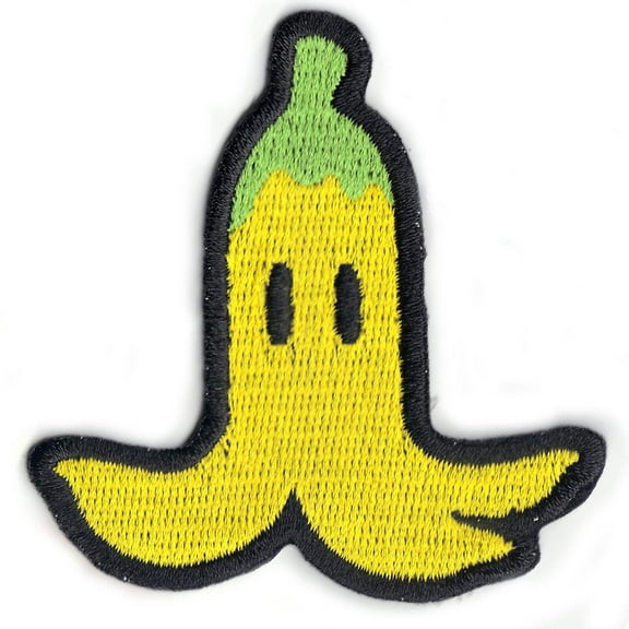Nintendo Super Mario Game Kart Banana Peel Iron On Patch