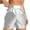 Silver, variant on WZXFASHION Ladies Leather Shorts Multi Colored High Waisted Stretch Casual Shorts Intimates Black XL