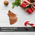 thumbnail image 4 of Stay Wild Engraved Wooden Wolf Hiking Camping Christmas Ornament and Gift Box, 4 of 6