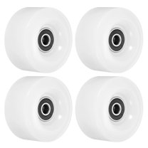 Uxcell 32 x 58mm Roller Skate Wheels with Bearings 82A Quad Skate Replacement, White 4 Pack