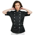 thumbnail image 4 of Warrior Point Women's Chef Coat, Short Sleeve Chef Jacket, Uniform for Food Service, Caterers, Bakers, 4 of 7